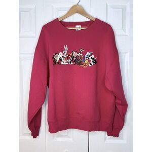 1999 WARNER BROS. STUDIO STORE LOONEY TUNES EMBROIDERED XL‎ SWEATSHIRT HIPSTER
